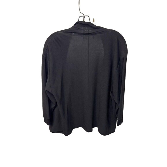 Max Mara Women Jersey Knit 3/4 Sleeve Open Front Sweater Cardigan Black 21x26” L - Picture 6 of 6